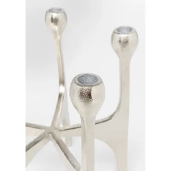 KARE Design Bougeoir Stacky Argente 31Cm