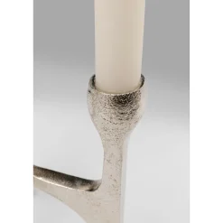KARE Design Bougeoir Stacky Argente 15Cm