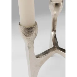 KARE Design Bougeoir Stacky Argente 15Cm