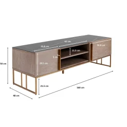 KARE Design Buffet Bas Cesaro 160X50Cm