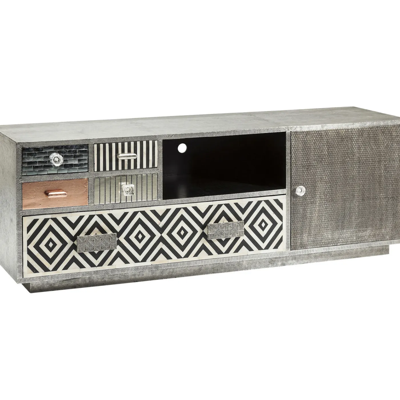 KARE Design Buffet Bas Chalet 1 Porte,5 Tiroirs