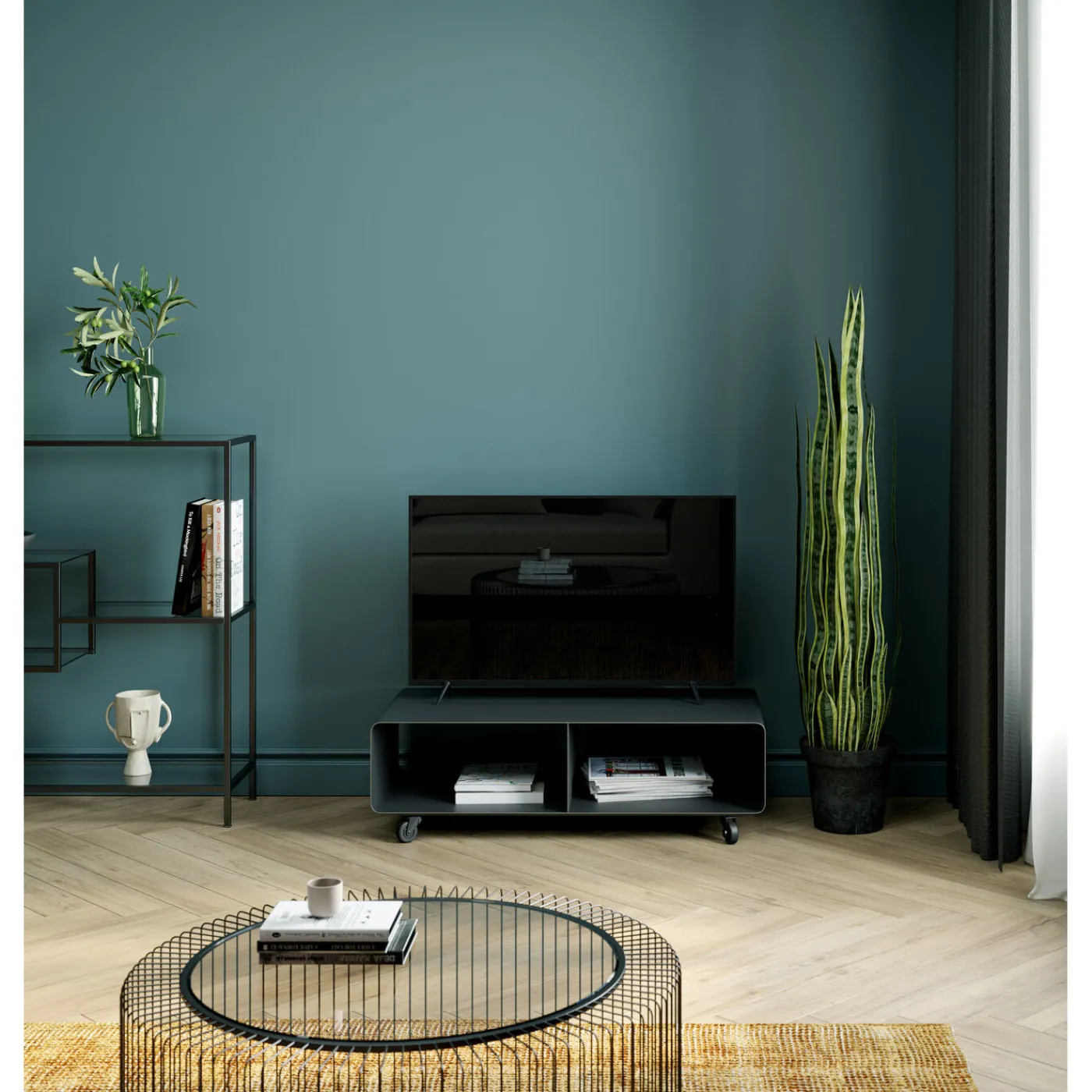 KARE Design Buffet Bas Lounge M Gris 90X30Cm