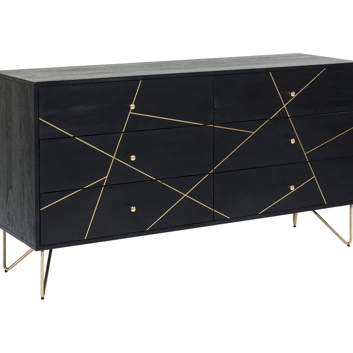 KARE Design Buffet Gold Vein 6 Tiroirs 145X82Cm