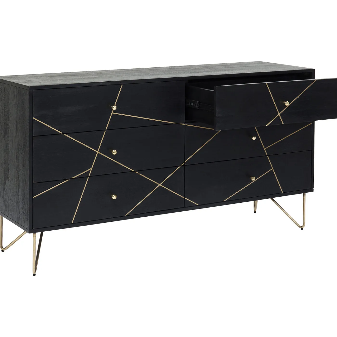 KARE Design Buffet Gold Vein 6 Tiroirs 145X82Cm