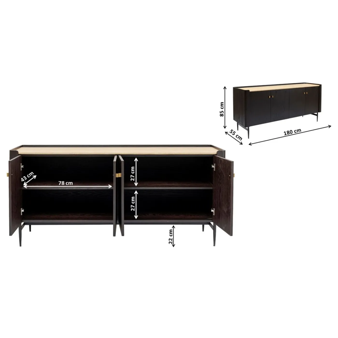 KARE Design Buffet Milano 180X85Cm