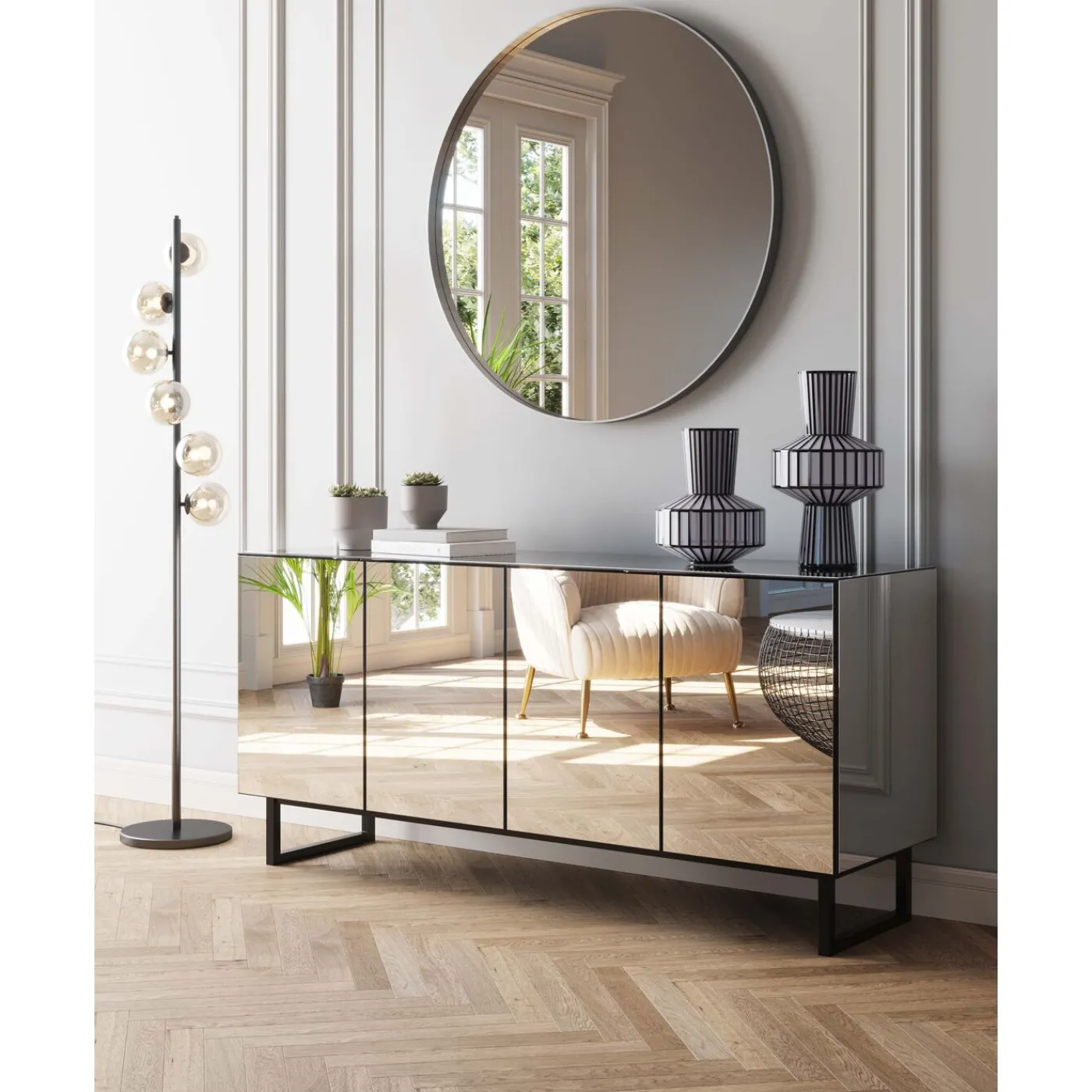 KARE Design Buffet Soran Noir 160X45Cm