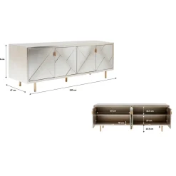KARE Design Buffet Venice Triangle 180X64Cm