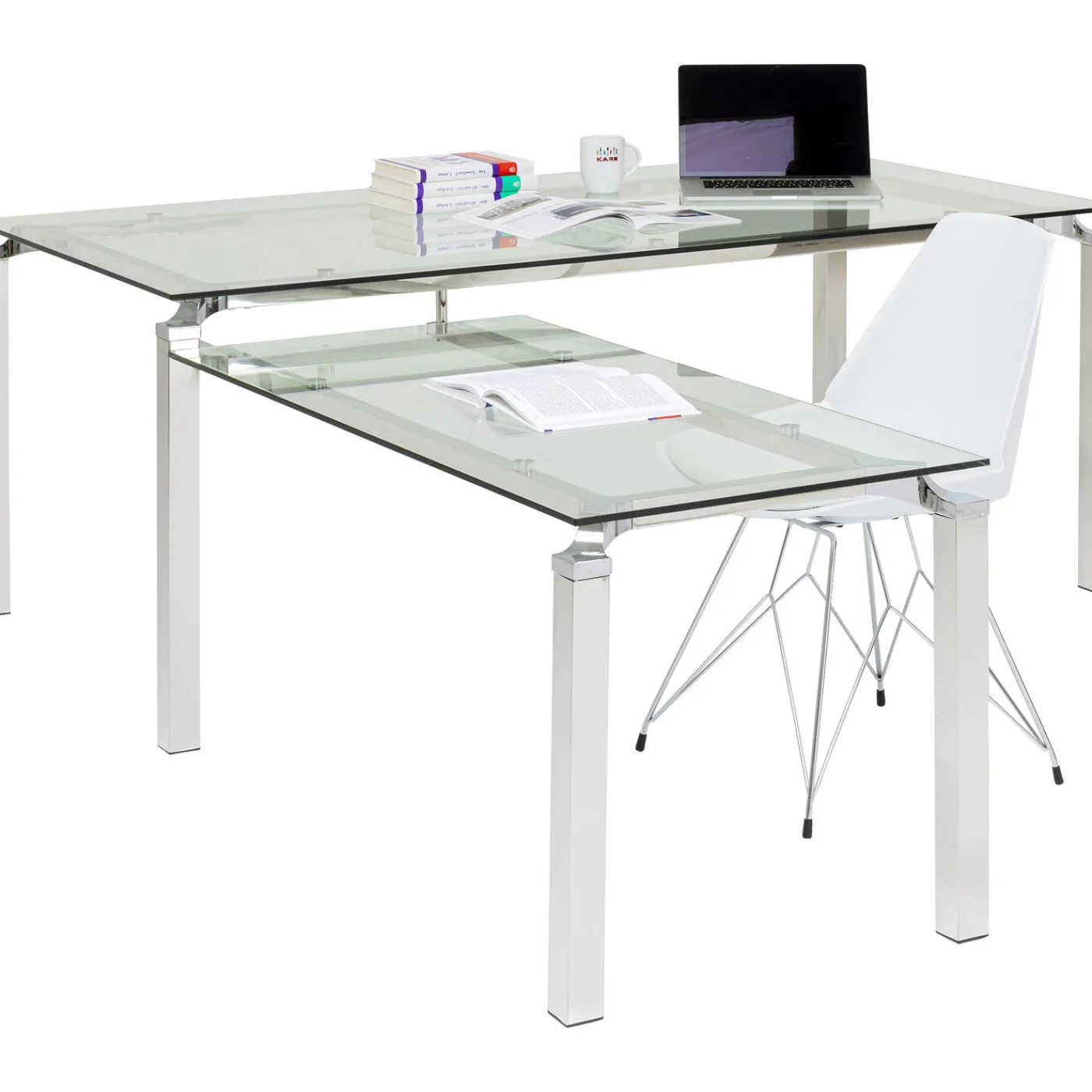 KARE Design Bureau D Angle Lorenco Chrome 210X180Cm