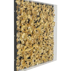 KARE Design Cadre Décoratif Gold Flower 60X60Cm