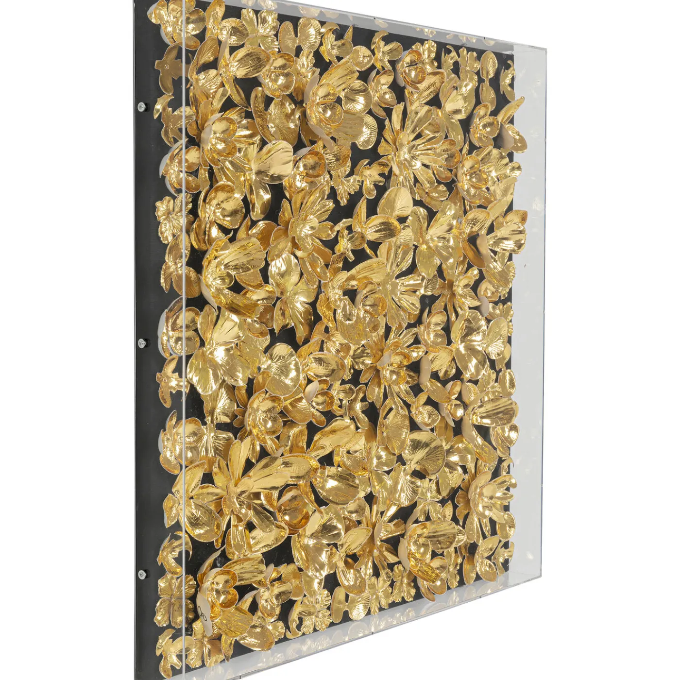 KARE Design Cadre Décoratif Gold Flower 60X60Cm