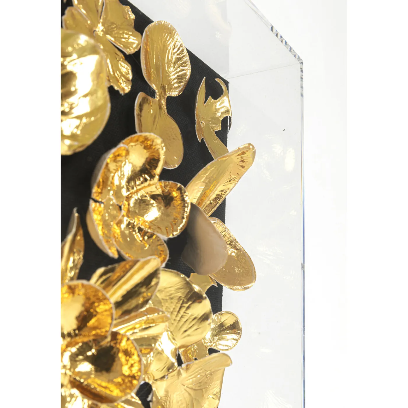 KARE Design Cadre Décoratif Gold Flower 60X60Cm