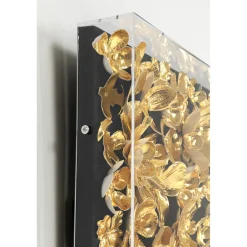 KARE Design Cadre Décoratif Gold Flower 60X60Cm