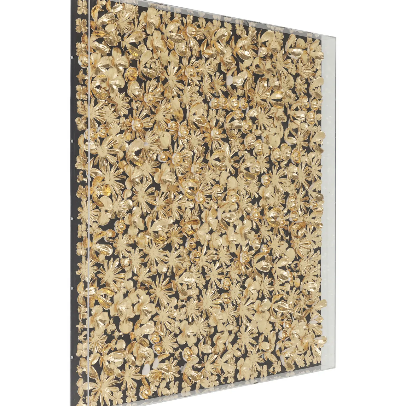 KARE Design Cadre Décoratif Gold Flower 120X120Cm