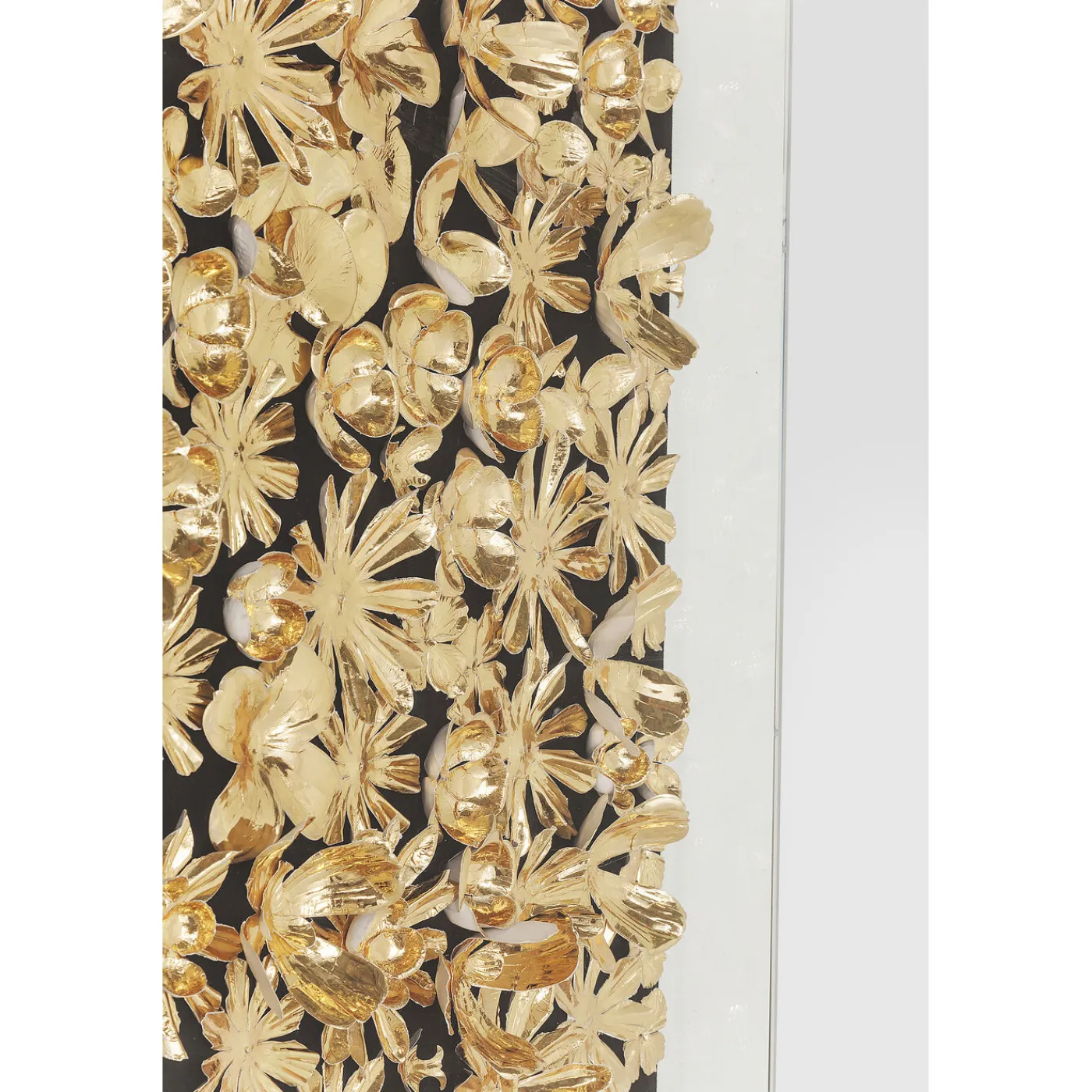 KARE Design Cadre Décoratif Gold Flower 120X120Cm