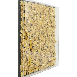KARE Design Cadre Décoratif Gold Flower 80X80Cm