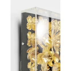 KARE Design Cadre Décoratif Gold Flower 80X80Cm