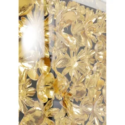 KARE Design Cadre Décoratif Gold Flower 80X80Cm