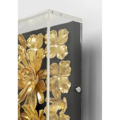 KARE Design Cadre Décoratif Gold Flower 80X80Cm