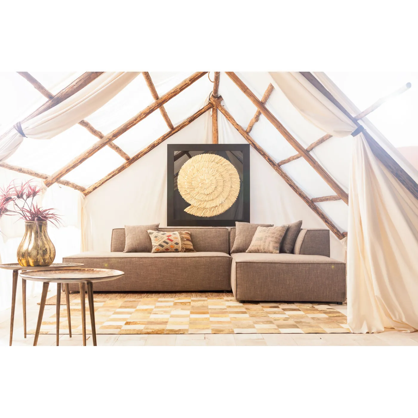 KARE Design Cadre Décoratif Golden Snail 120X120Cm