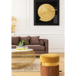 KARE Design Cadre Décoratif Golden Snail 120X120Cm