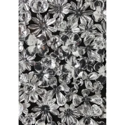 KARE Design Cadre Décoratif Silver Flower 100X100Cm