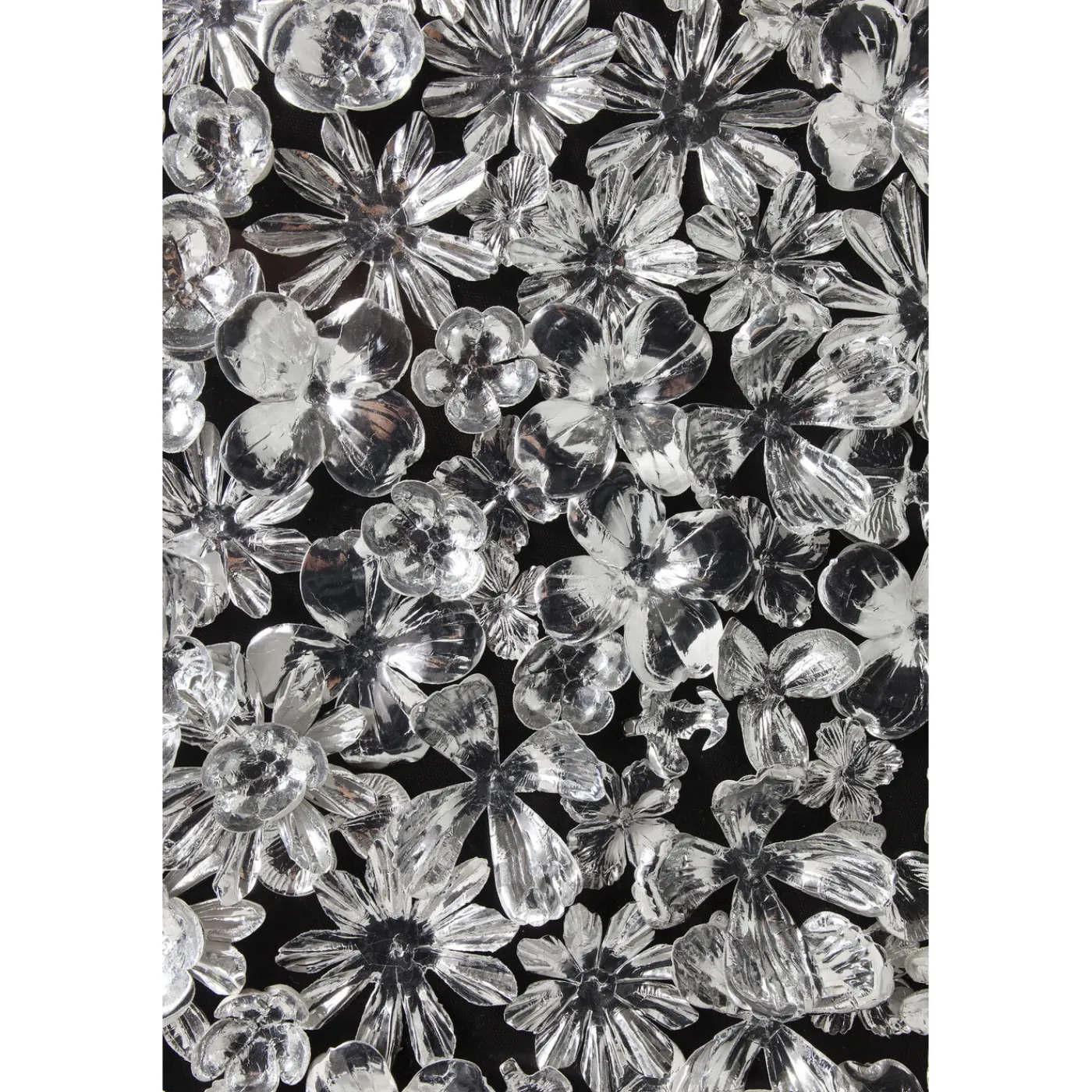 KARE Design Cadre Décoratif Silver Flower 100X100Cm