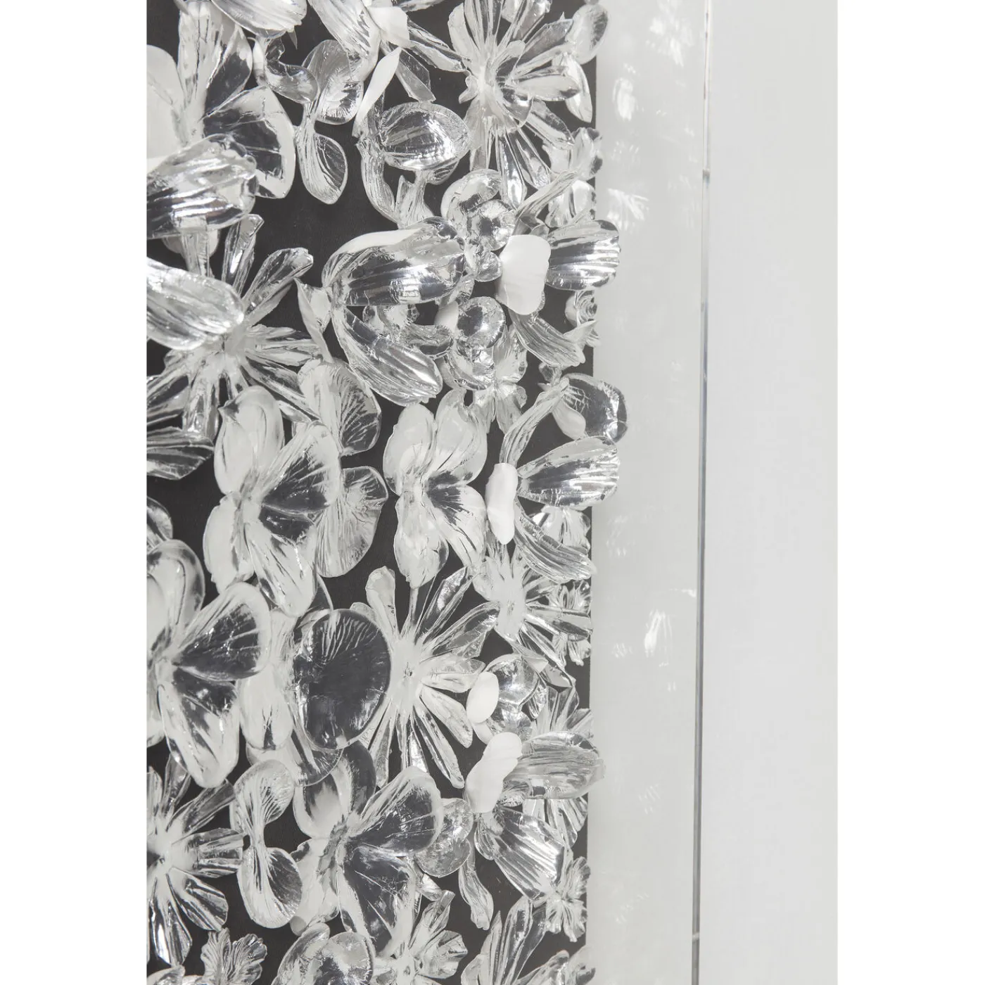 KARE Design Cadre Décoratif Silver Flower 100X100Cm