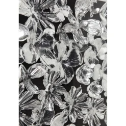 KARE Design Cadre Décoratif Silver Flower 100X100Cm