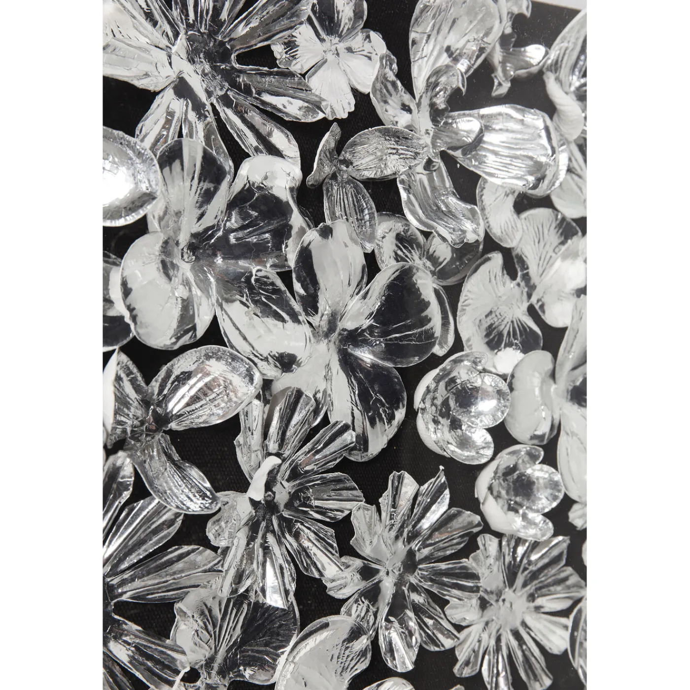 KARE Design Cadre Décoratif Silver Flower 100X100Cm