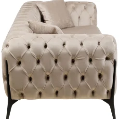 KARE Design Canapés Bellissima 2-Places Velours Beige 200Cm