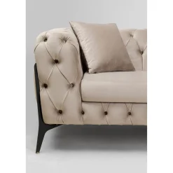 KARE Design Canapés Bellissima 2-Places Velours Beige 200Cm