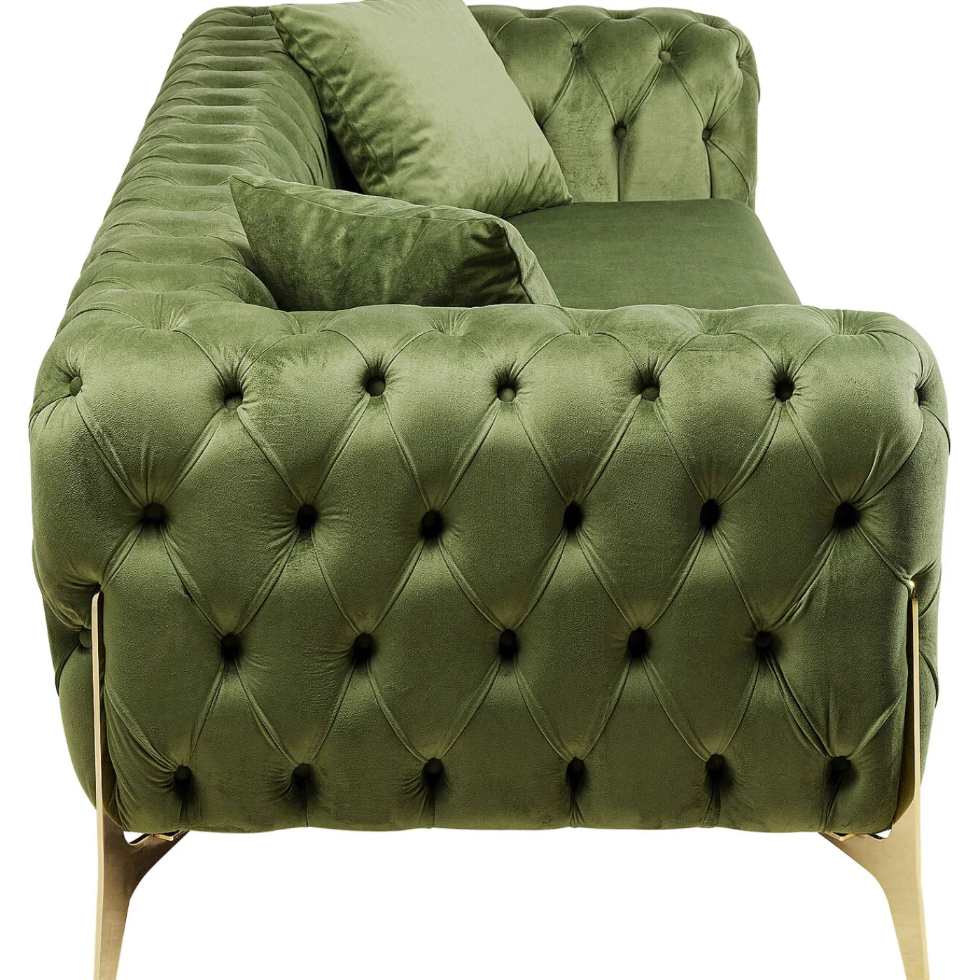 KARE Design Canapés Bellissima 3-Places Velours Vert 240Cm
