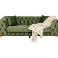 KARE Design Canapés Bellissima 2-Places Velours Vert 200Cm