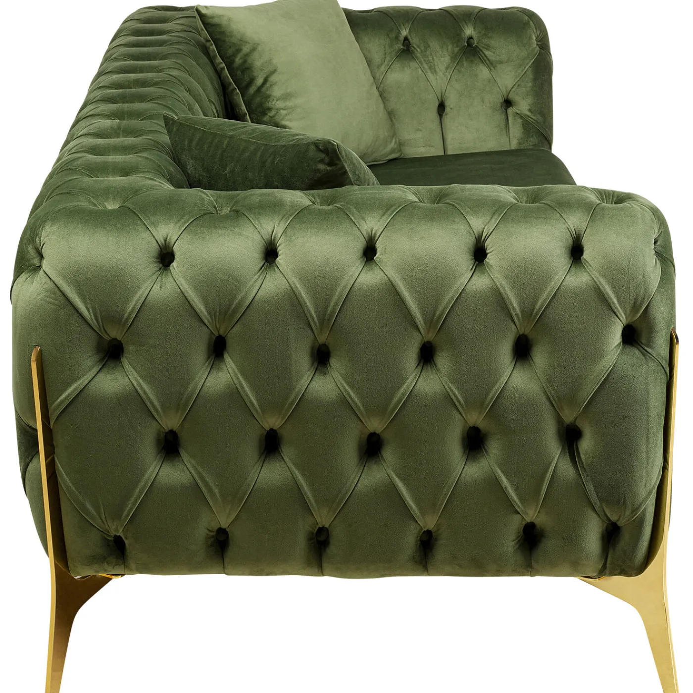 KARE Design Canapés Bellissima 2-Places Velours Vert 200Cm