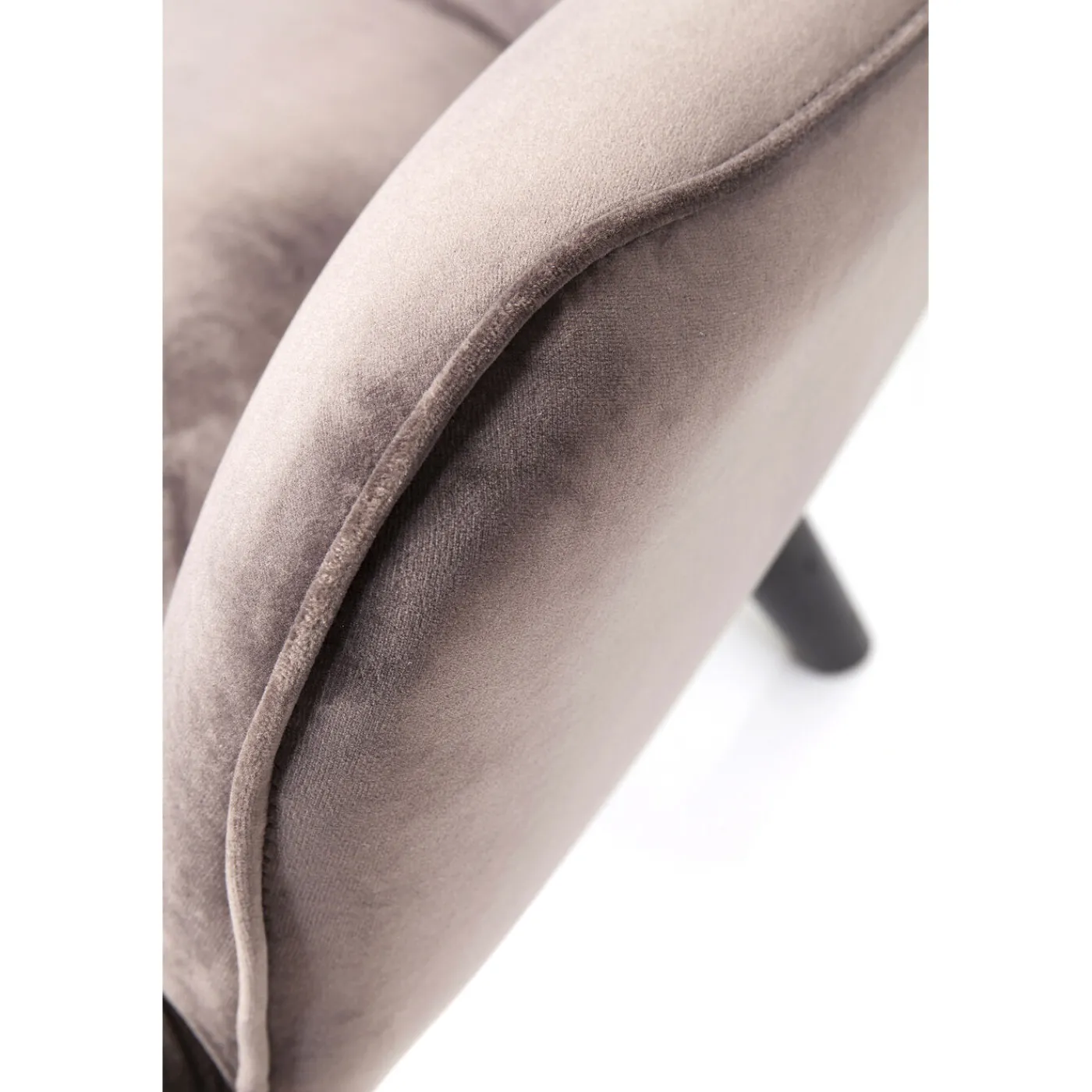 KARE Design Canapés Black Vicky 2-Places Velours Gris