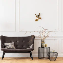 KARE Design Canapés Black Vicky 2-Places Velours Gris