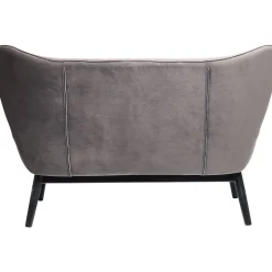 KARE Design Canapés Black Vicky 2-Places Velours Gris