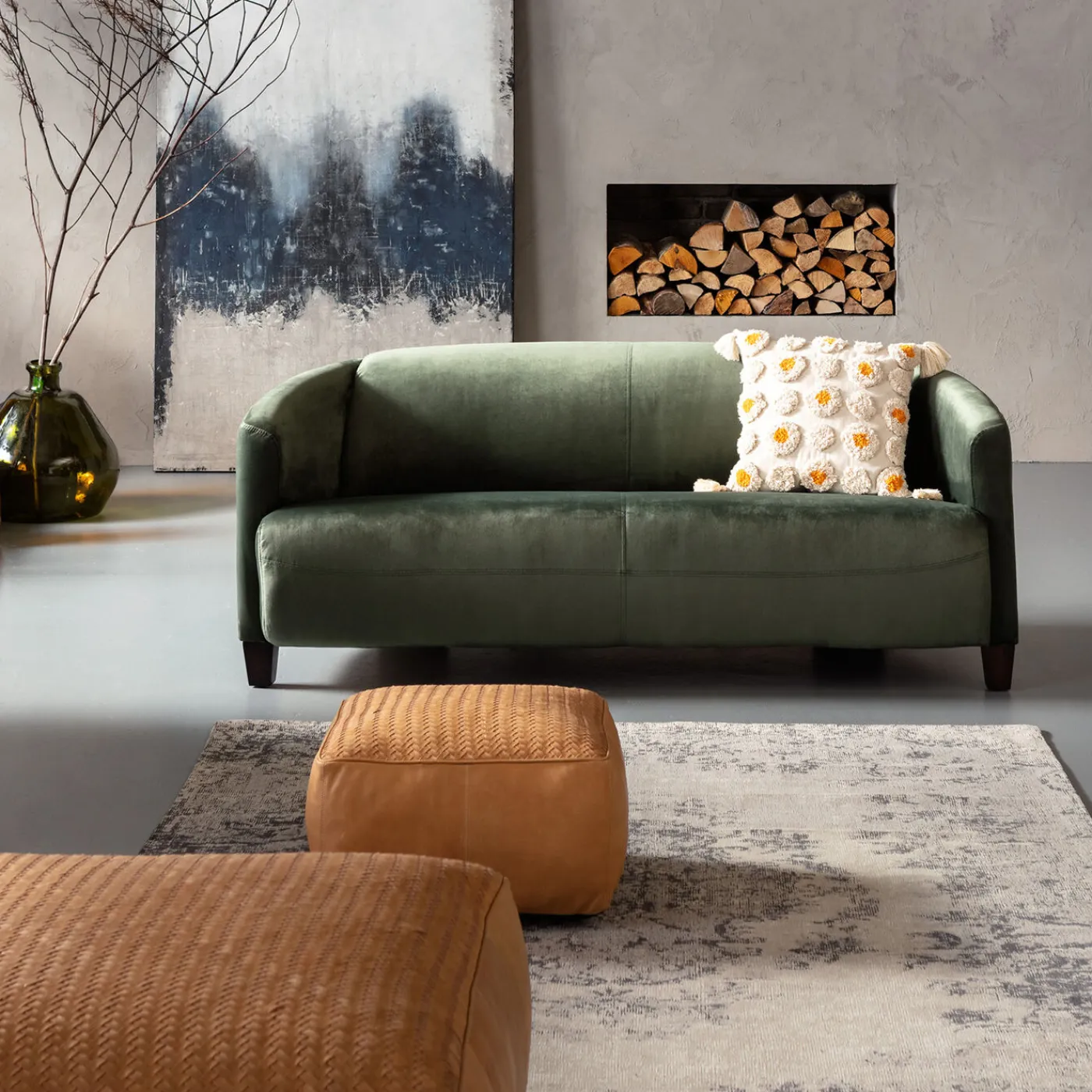 KARE Design Canapés Cigar Lounge 3-Places Vert