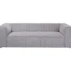 KARE Design Canapés Cubetto Cord 3-Places Gris Clair 220Cm