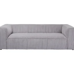 KARE Design Canapés Cubetto Cord 3-Places Gris Clair 220Cm