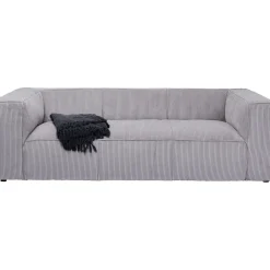 KARE Design Canapés Cubetto Cord 3-Places Gris Clair 220Cm