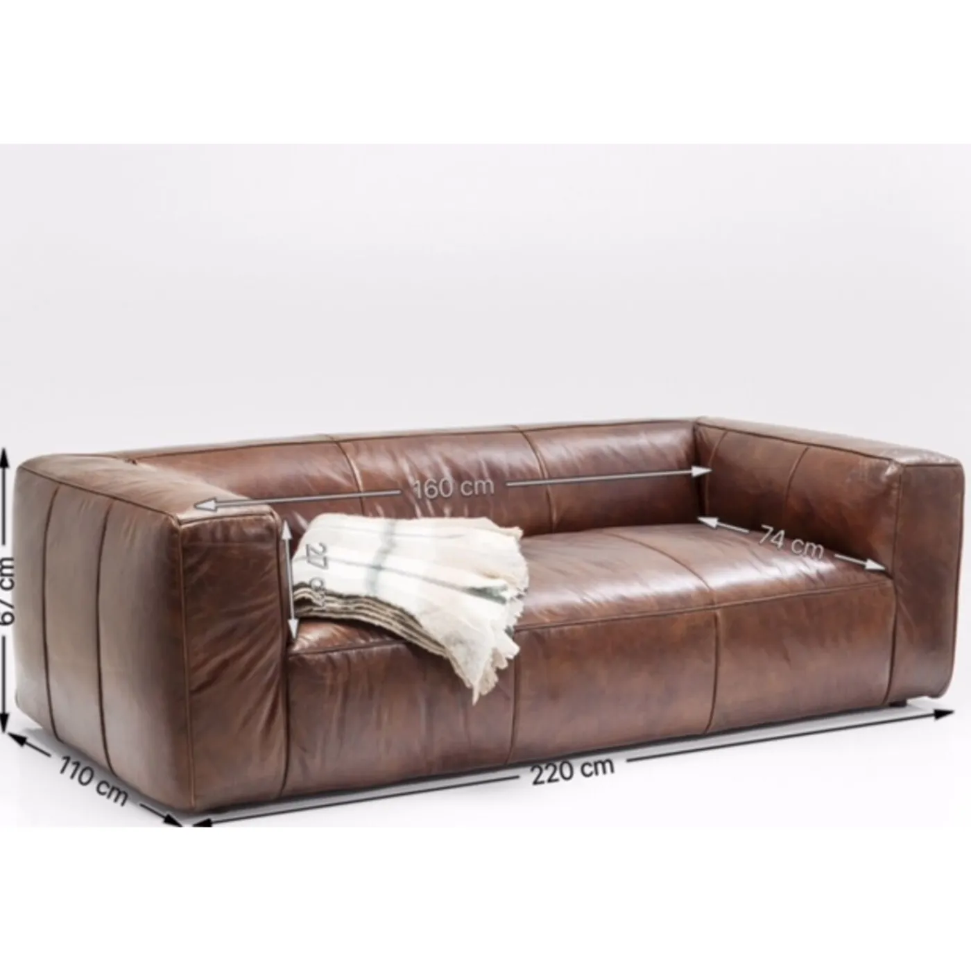 KARE Design Canapés Cubetto 3-Places 220Cm