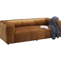 KARE Design Canapés Cubetto 3-Places Velours Marron 220Cm