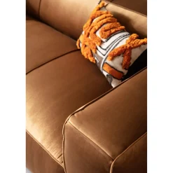 KARE Design Canapés Cubetto 3-Places Velours Marron 220Cm