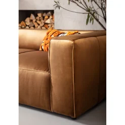 KARE Design Canapés Cubetto 3-Places Velours Marron 220Cm