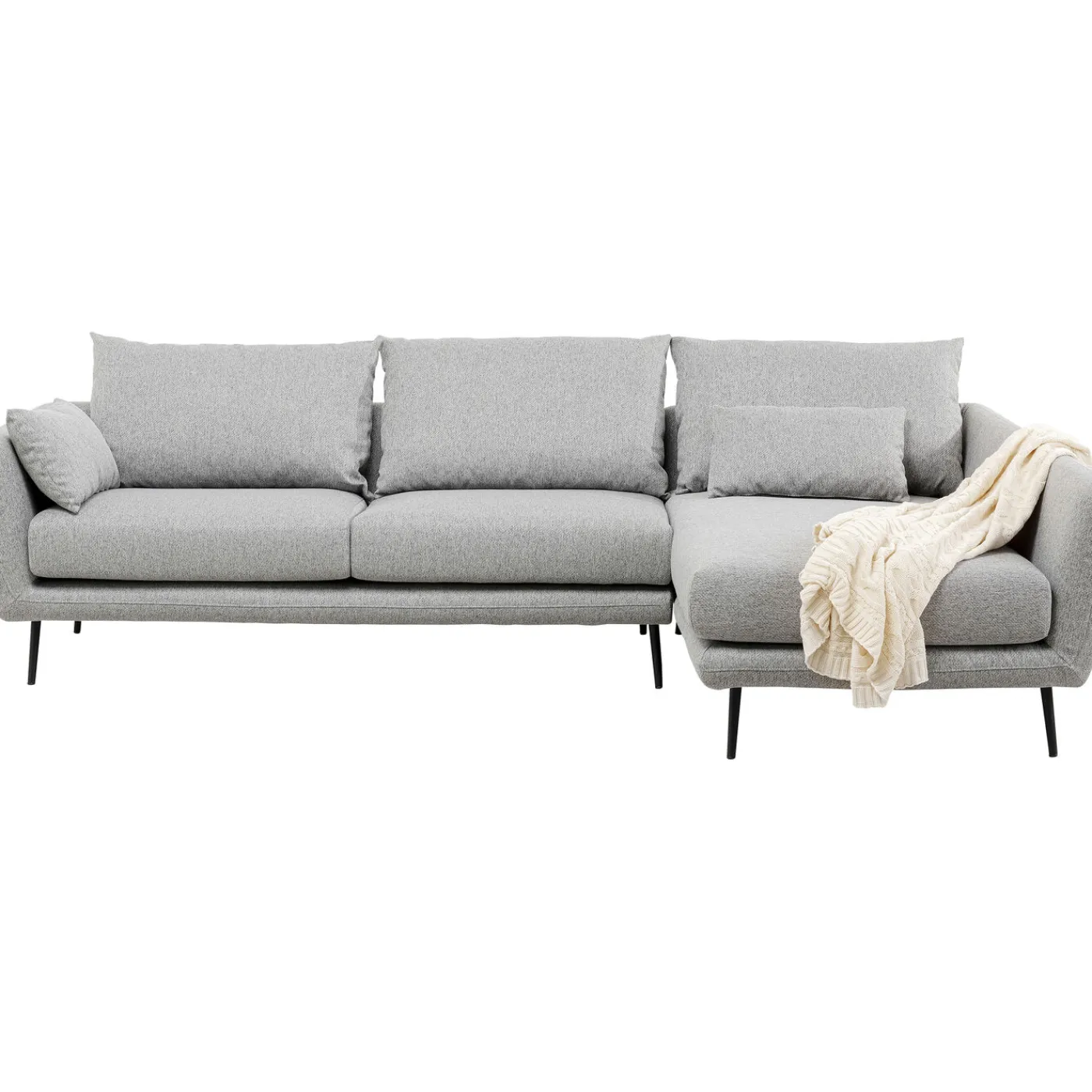 KARE Design Canapés D Angle Amalfi Droite Gris 275Cm