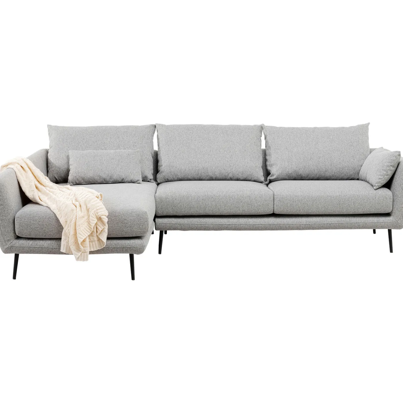 KARE Design Canapés D Angle Amalfi Gauche Gris 275Cm