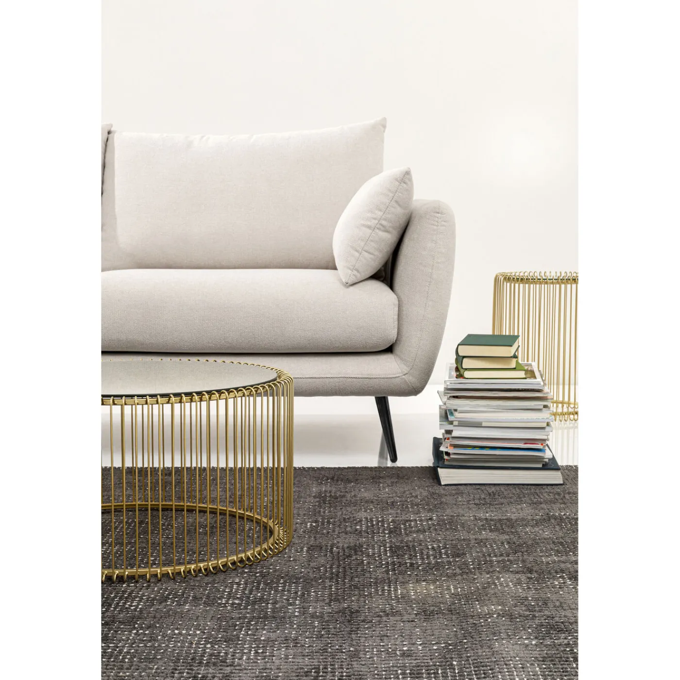 KARE Design Canapés D Angle Amalfi Gauche Creme 275Cm