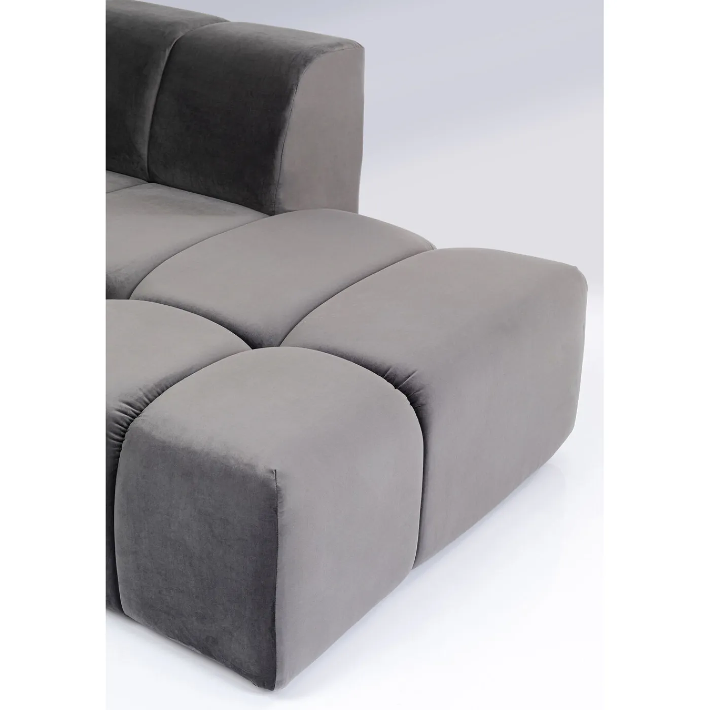 KARE Design Canapés D Angle Belami Velvet Gris Droit