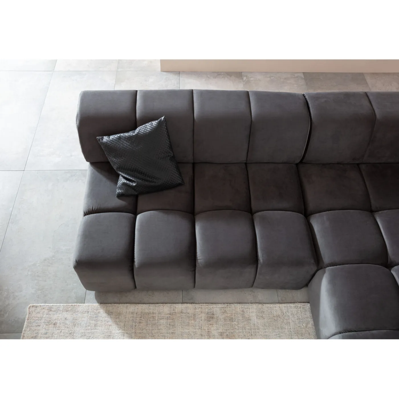 KARE Design Canapés D Angle Belami Velvet Gris Droit